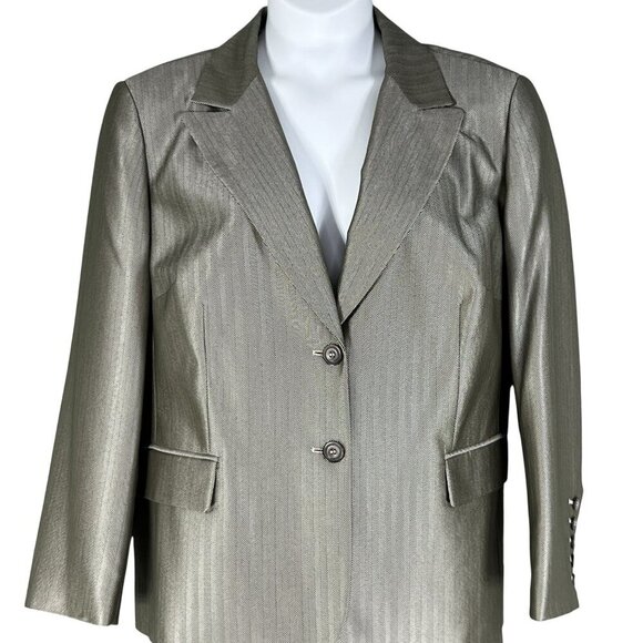 NWT John Meyer Collection By Jacques Moiner Womens 18W Blazer Pants Power Suit - Picture 3 of 16